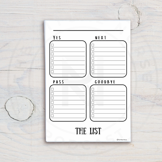 The List - Simple Black and White